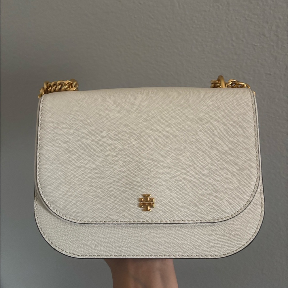 Tory Burch Elegant Cream Crossbody Bag